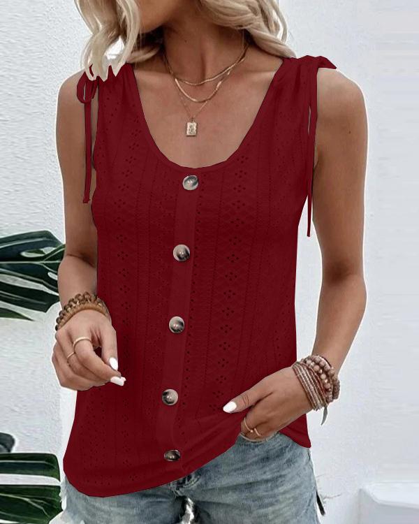 Stunncal Solid Scoop Neck Tank