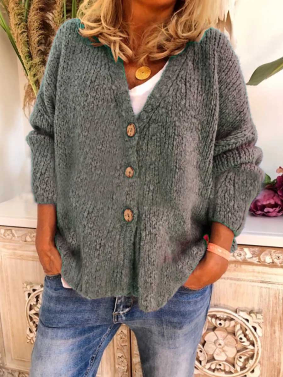 Stunncal Solid Color Loose Knit Sweater