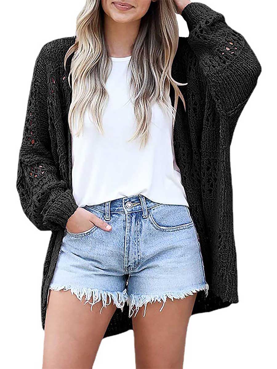 Stunncal Loose Sweater Cutout Knit