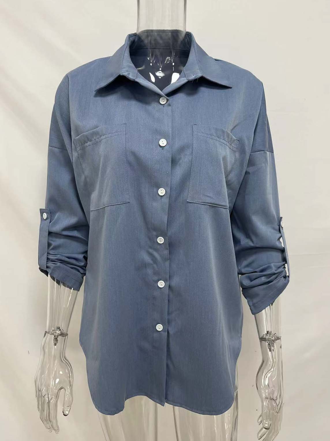 Stunncal Loose Long-Sleeved Casual Blouse (8 colors)