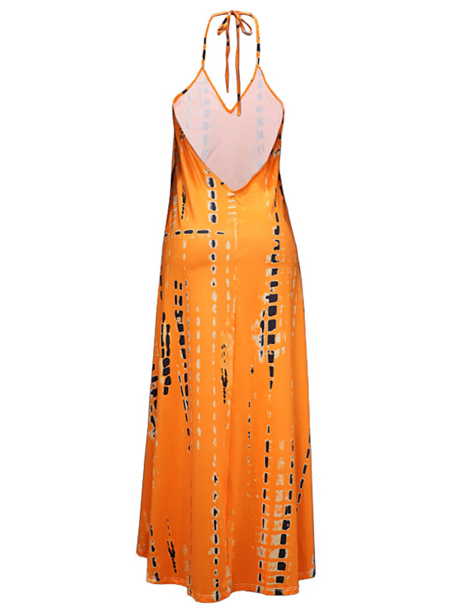 Stunncal V-Neck Printed Camisole Dress