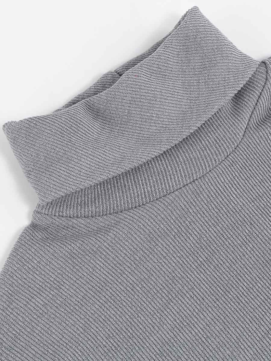 Stunncal High Neck Lace-Up Knit Dress(4 colors)