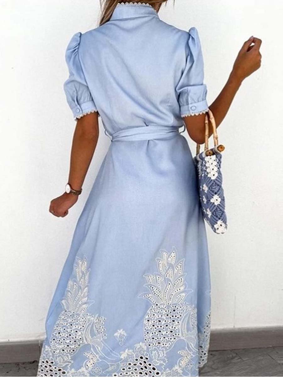 Stunncal  Printed Belt Tunic Dress