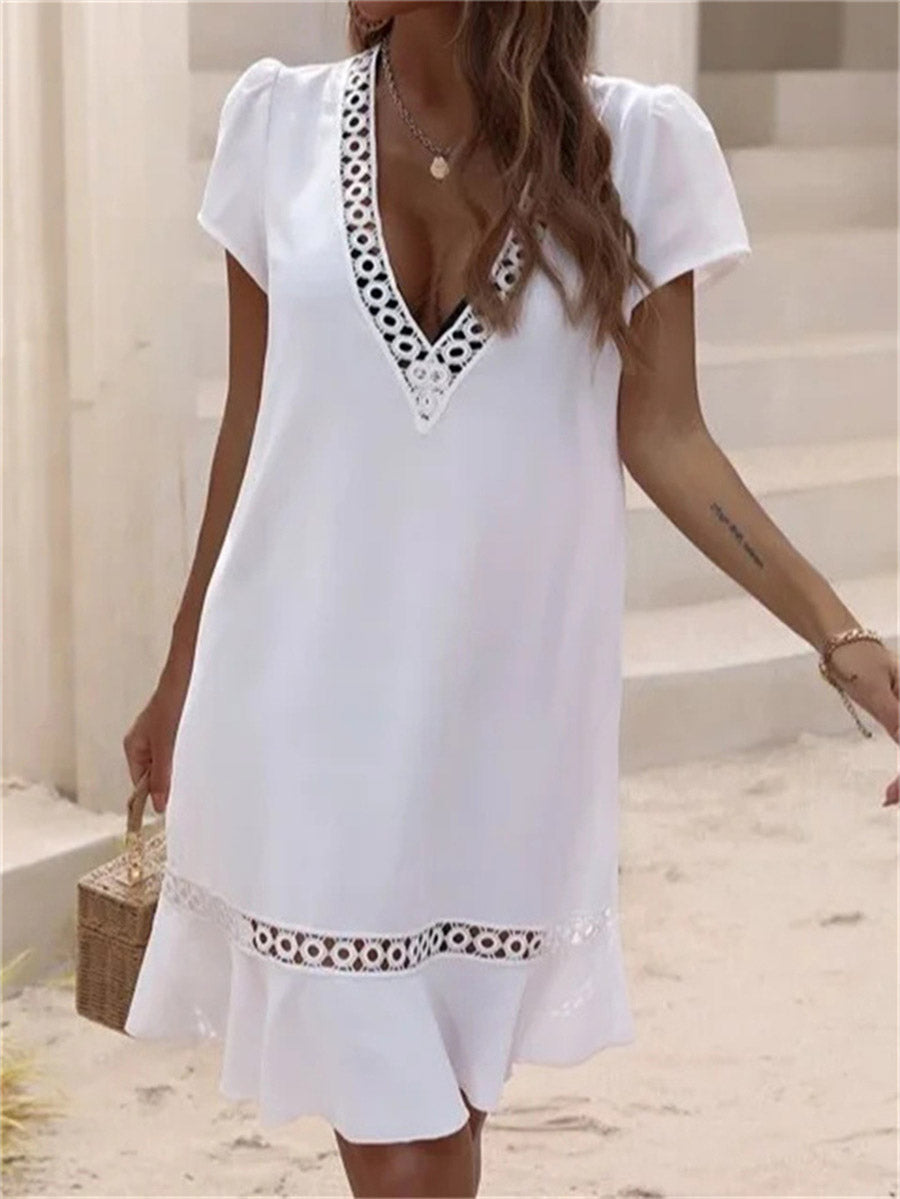 Stunncal Solid Color Dress