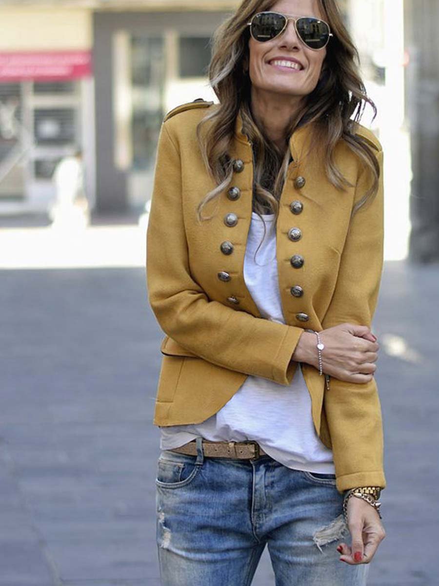 Stunncal Casual Button Design Coat